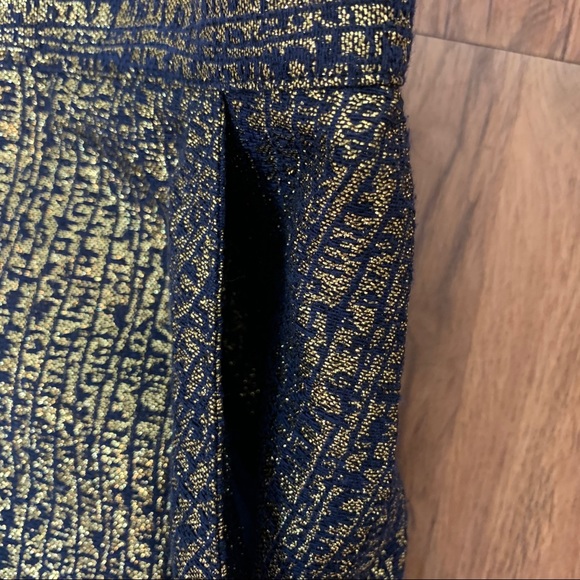 Tucker for Target Metallic Gold&Navy Pencil Skirt - Picture 4 of 8